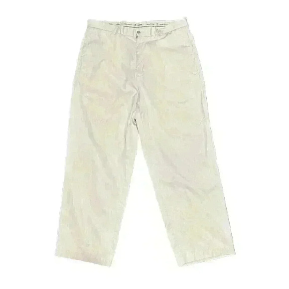 Tommy Bahama Pants Men 36x34 Tan Tencel Mid Rise Straight Leg Flat Front - Picture 1 of 7